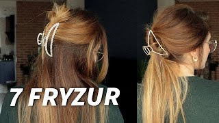 ⭐7 SZYBKICH FRYZUR Z KLAMRAMI⭐ Aniko Vlog [upl. by Xila]