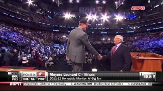 Meyers Leonard Drafted 11th by Portland [upl. by Ennovyahs]