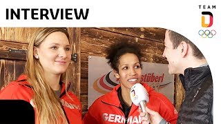 quotHaben uns von Anfang an gut verstandenquot🥇Interview mit Jamanka und Buckwitz  Team Deutschland [upl. by Swithbert363]