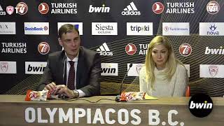 Live Press Conference Olympiacos BC  FC Bayern Munich [upl. by Ardnohsed]