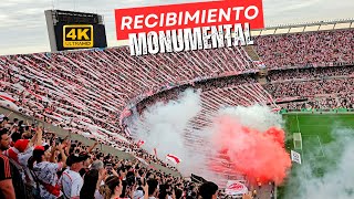 🔥 INCREÍBLE Recibimiento de River Plate ante Barracas  Monumental  2024 [upl. by Schargel]