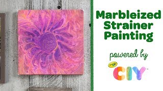 DIY Marbleized Sink Strainer Painting  Crayola CIY Create It Yourself [upl. by Omlesna21]