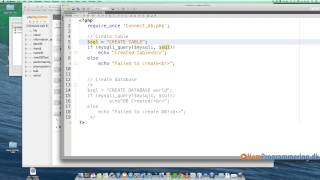 MySQLi tutorial  guide  3  Opret databaser og tabeller [upl. by Norrehc]