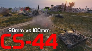 CS44 90mm vs 100mm GUN  World of Tanks [upl. by Ellessig]