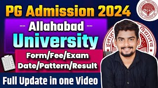 Allahabad University PGAT Admission 2024 । SyllabusExam StrategyAll Doubts Clear All Course PG [upl. by Akcimehs]