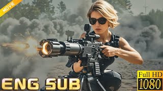 2024 Action Movie A super female agent battles Mutant Cerberus with an American Gatling gun [upl. by Trocki]