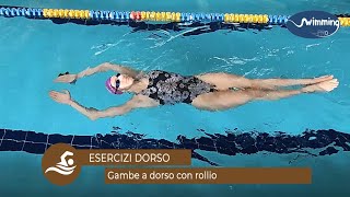 Esercizio DORSO gambe a dorso con rollio  by Swimming Pro [upl. by Barron12]