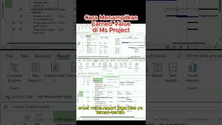Cara Menampilkan Earned Value di Ms Project [upl. by Nerek]