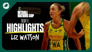 Netball Nations Cup Test 1  Liz Watson Highlights  Australian Diamonds [upl. by Ahsinar198]