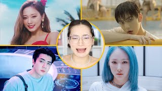 MY SISTER REACTS TO EXO TWICE TXT EVERGLOW [upl. by Binah]