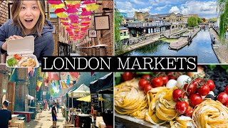 Best LONDON MARKETS to Visit  Tasty Food Canals Thames Flowers [upl. by Modie687]