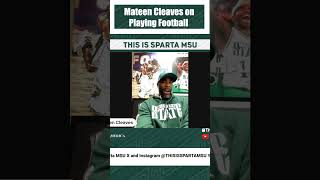 Michigan State basketball legend Mateen Cleaves on the gridiron  clip from This Is Sparta MSU 186 [upl. by Loveridge527]