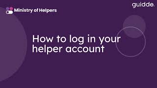 How to log in your helper profile [upl. by Llyrat]