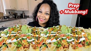 LOADED CHEESY CHILI CHEESE NACHOS MUKBANG [upl. by Pavla]