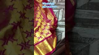 One side border koti design pure pattu saree handloom quality silk mark ❣️ free shipping 📞8270637997 [upl. by Liva]