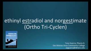 How to pronounce ethinyl estradiol  norgestimate Ortho Tri Cyclen Memorizing Pharmacology [upl. by Eilrahc]