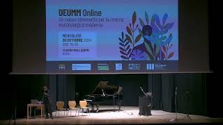 quotLessico musicalequot al DEUMM Online Teatro Palladium  Roma 30 novembre 2024 Daniele Trucco [upl. by Lyram]