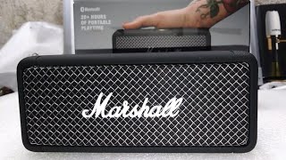 ORIGINAL EMBERTON MARSHALL PORTABLE BLUETOOTH SPEAKER REVIEW [upl. by Nnylarac]