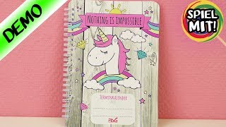 EINHORN Kalender 2018  Coole Sachen für die Schule  Back to school UNICORN Kalender Organisation [upl. by Castra]