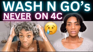 Are Wash N Go Hairstyles REALLY For 4C Natural Hair 2024 [upl. by Ailhad]