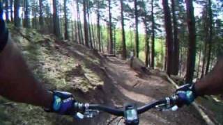 Cannock Chase  Monkey trail best bits Upper Cliff with faceplant [upl. by Dailey]