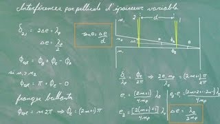 Interférences par pellicule dépaisseur variable [upl. by Ecaj]