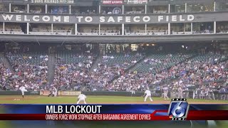 MLB owners lock out players 1st work stoppage since 1995 [upl. by Prichard398]