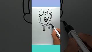 micky mouse easy art drawing [upl. by Akirdnuhs]