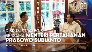 Diskusi Strategis Bersama Menteri Pertahanan Prabowo Subianto [upl. by Eatnuahc]