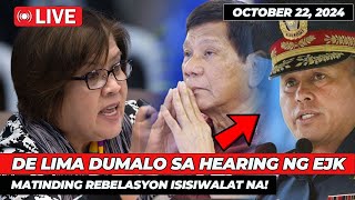 🔴 NAKU PO MATINDING REBELASYON sa EJK na sangkot si DUTERTE LEILA DE LIMA DUMALO sa HEARING ng EJK [upl. by Axel]