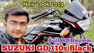 Suzuki GD110s  2019 Model  Black Full Review Full HD [upl. by Ylelhsa698]