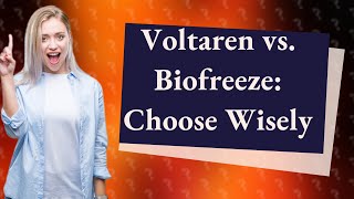 Which is better Voltaren or Biofreeze [upl. by Breena992]