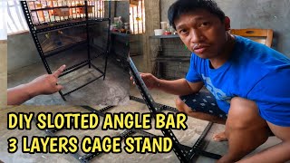 DIY 3 LAYERS SLOTTED ANGLE BAR CAGE STAND [upl. by Huesman]