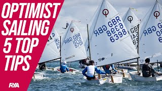 OPTIMIST SAILING  5 TOP TIPS with Helena Lucas and Josh Atherton [upl. by Dnamra691]