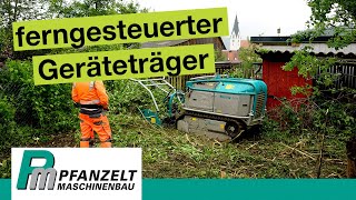 Ferngesteuerte Geräteträger Moritz Fr70 im Einsatz mit Schlegelmulcher Forstmulcher Forstfräse [upl. by Piwowar]