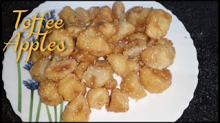 Toffee Apple  How to make Toffee Apple  Sweet Apple Fritters  Apple Fritters [upl. by Windy]