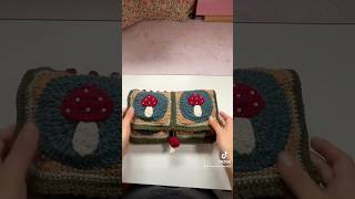 Granny Squares  Mushroom book sleeve crochet grannysquare books [upl. by Nirre]