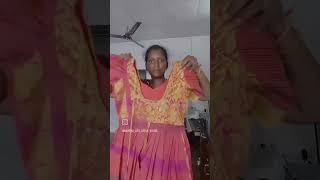 Old saree converting new maxi dress saree simpleaariwork [upl. by Dwain305]