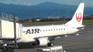 福岡上空周回待機 松山空港発（MYJ）― 福岡空港着（FUK）ノーカット JAL3608便 18時10分発 エンブラエル170（E70）17A [upl. by Koa467]