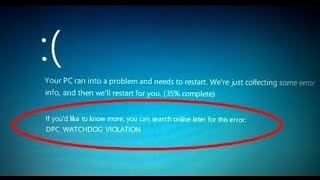 how to fix dpc watchdog violation error windows 10  dpc watchdog violation windows 10 [upl. by Trill579]