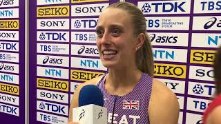 Jemma Reekie on her 800m silver medal at the World Indoor Champs 2024 [upl. by Oinotnas]