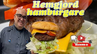 Hemgjord Hamburgare recept  Chef Edmon 2022 [upl. by Neersan177]