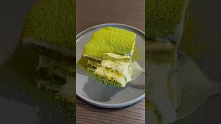 Matcha tiramisu in the house matcha tiramisu sweet dessert italy Japan japanese [upl. by Ahcsropal]