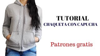 DIY Como hacer una chaqueta con capucha para mujer [upl. by Dag]