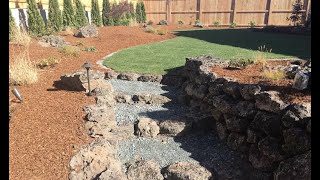 Landscaping Ideas For Front Yard Backyard using water feature patio and natural rock [upl. by Pinelli]