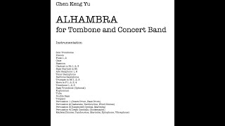 Alhambra for solo Trombone and Concert Band [upl. by Ahsilak667]