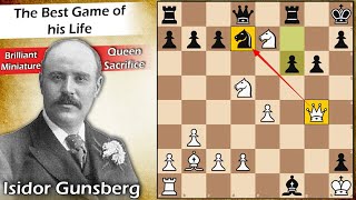 The Best Game of his life  Gunsberg vs NN 1879 [upl. by Idnod851]