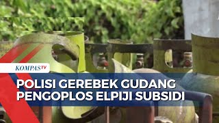 Gerebek Lokasi Pengoplosan Elpiji 3 Kg di Medan Polisi Buru Pemilik Gudang yang Melarikan Diri [upl. by Sokul]