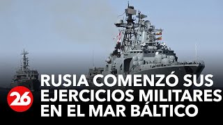 Rusia comenzó sus ejercicios militares más intensos del año en el mar Báltico [upl. by Nodnelg201]