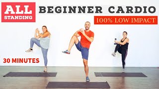 Low impact beginner fat burning home cardio workout ALL standing [upl. by Volin144]